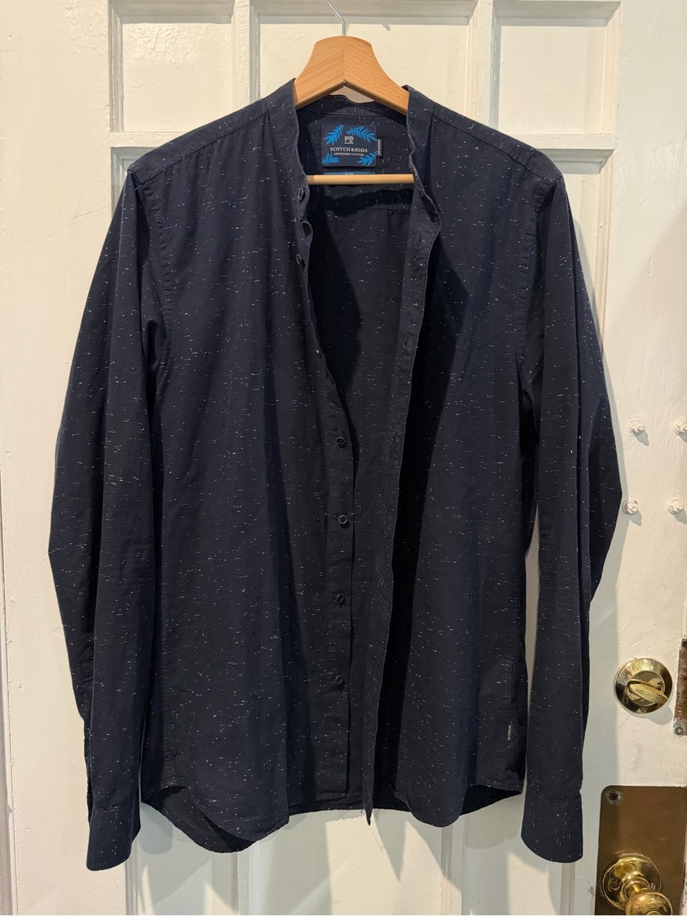 Scotch & Soda Navy Shirt with White Speckle
